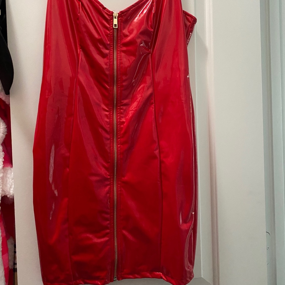 Red Latex Dress